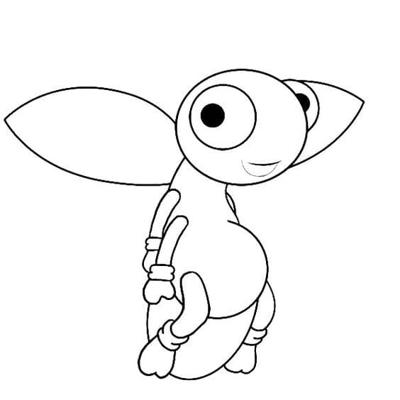 Cute Firefly Coloring Coloring Page