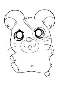 Cute Hamster Coloring Printable Coloring Page