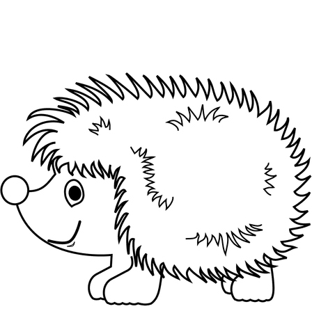 Cute Hedgehog Image Coloring Page