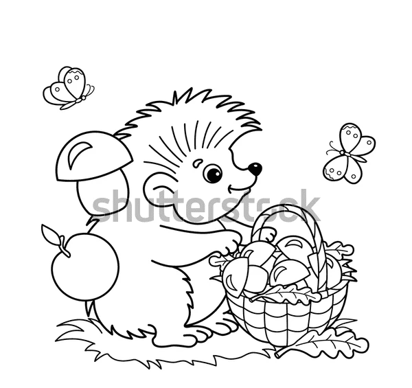 Cute Hedgehog To Print Coloring Page