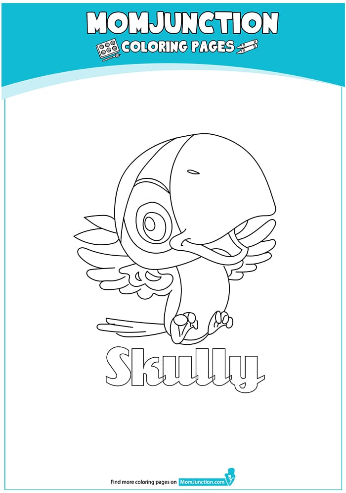 Cute Parrot Image Coloring Page