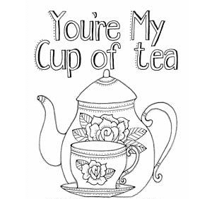 Cute Teapot To Print Coloring Page
