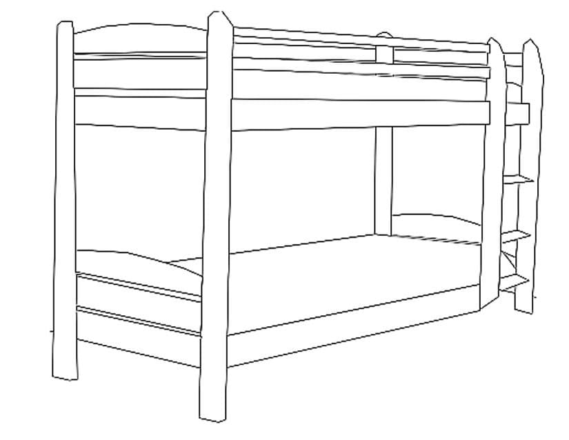 Double Bed To Free Coloring Page