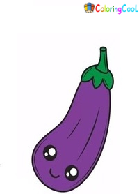 7 Simple Steps To Create A Cute Eggplant Drawing – How To Draw A Eggplant Coloring Page