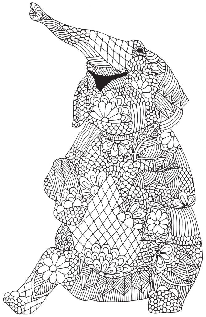 Elephant Animal Coloring Pages Free