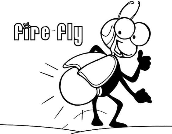 F Is For Firefly Coloring Page Free Coloring Page
