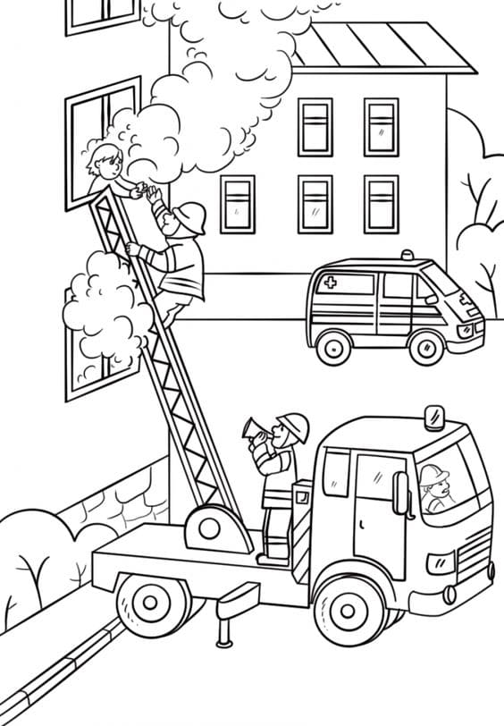 Fire Coloring Pages For Kids