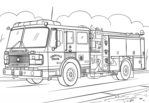 Fire Engine Emoji Free For Kids