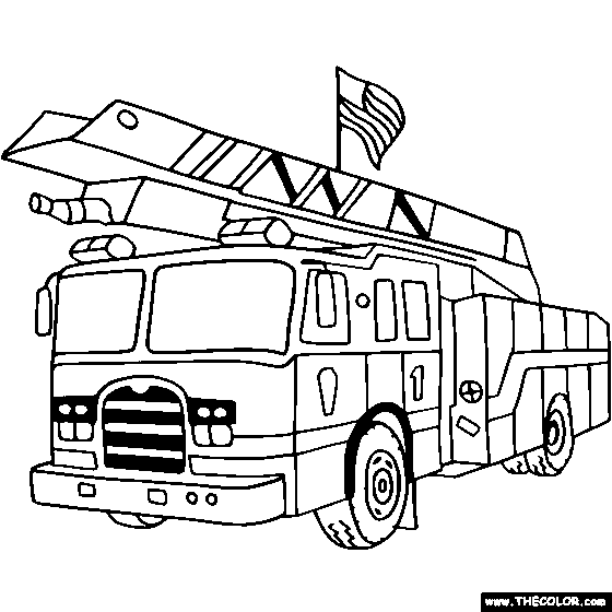 Fire Truck Coloring Sheets