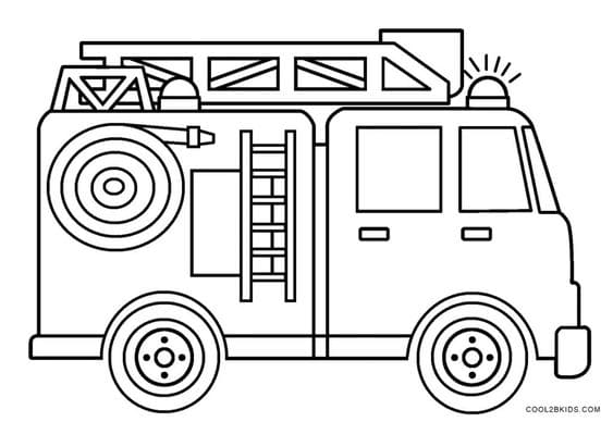 Fire Truck Printable For Kids