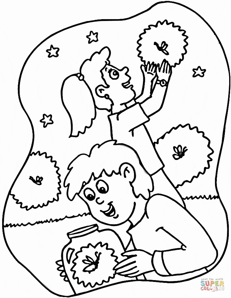 Firefly And Baby Coloring Page