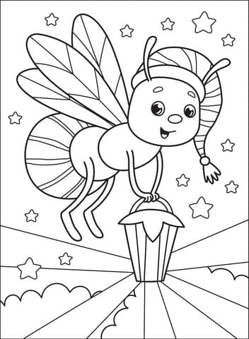 Firefly Coloring Printable Coloring Page