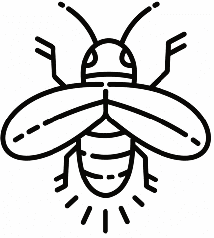 Firefly Free Children Image Coloring Page