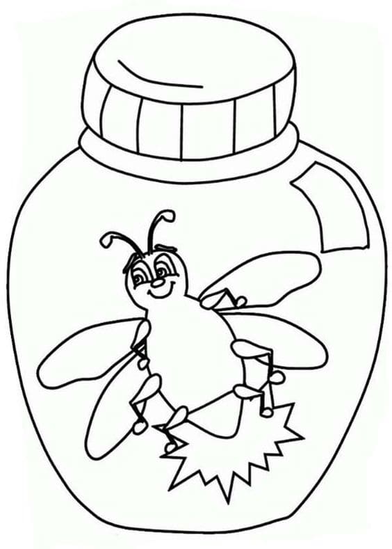 Firefly In A Jar Coloring Free Printable Coloring Page