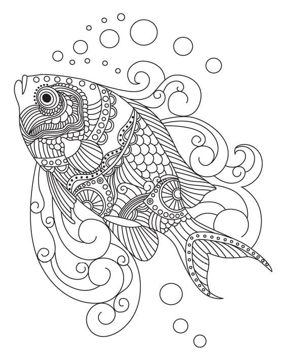Fish Animal Mandala Coloring Pages To Download Coloring Page