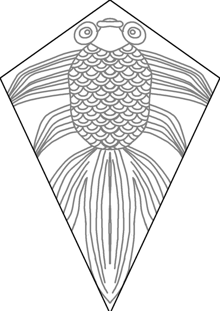 Fish Kite Coloring To Print Coloring Page
