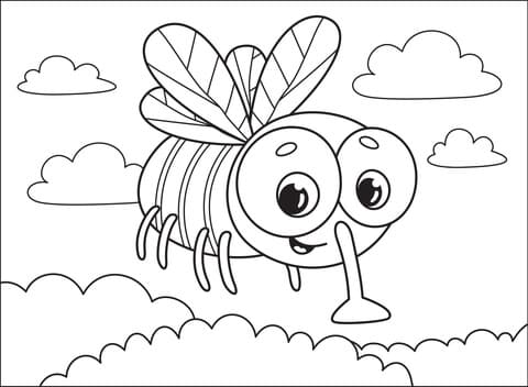 Firefly Cute Coloring Page
