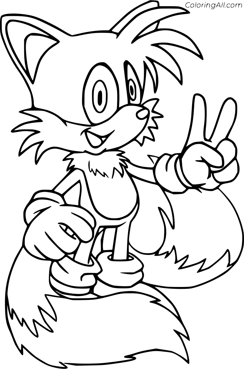 Fox Has Two Tails Free Printable Coloring Page
