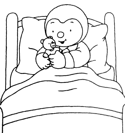 Free Bed Image Coloring Page