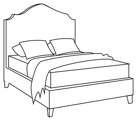 Free Bed Printable Coloring Page