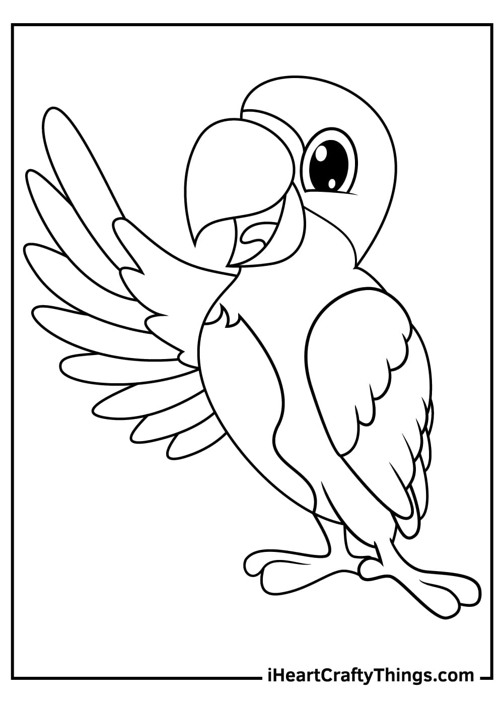 Free Parrot Coloring Page