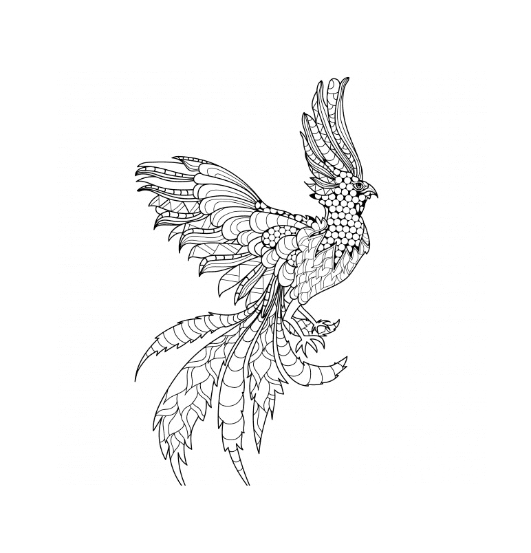 Free Phoenix Coloring Page