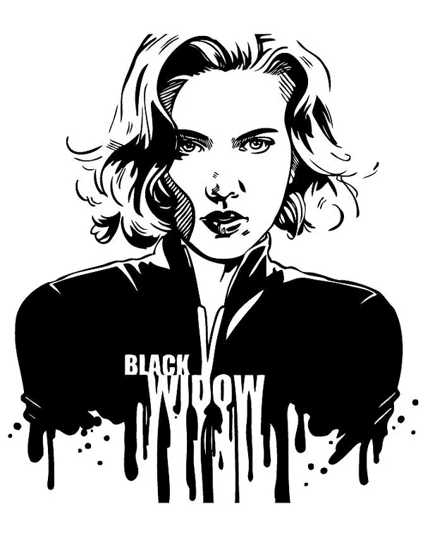 Free Printable Black Widow