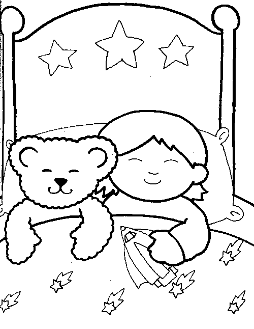 Free Printable Image Bed Sheets Coloring Page