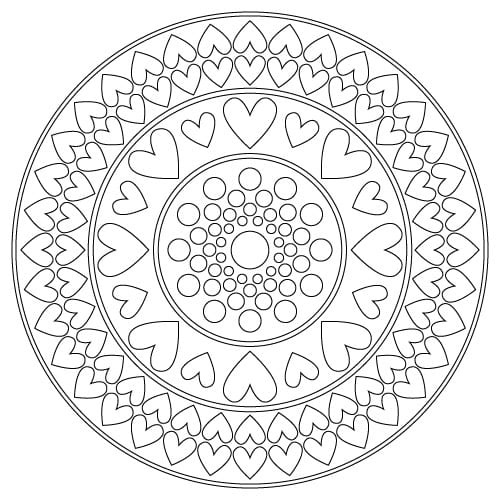 Free Printable Mandala Image Coloring Page