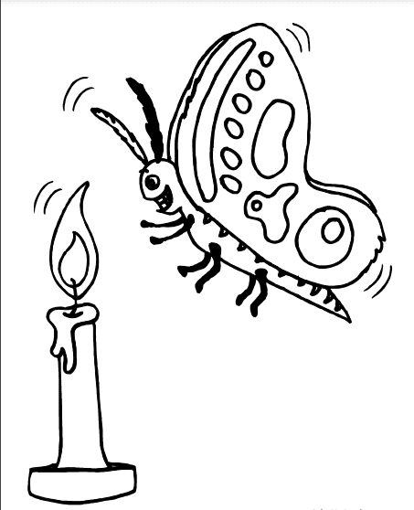 Free Printable Moth Cute Coloring Page