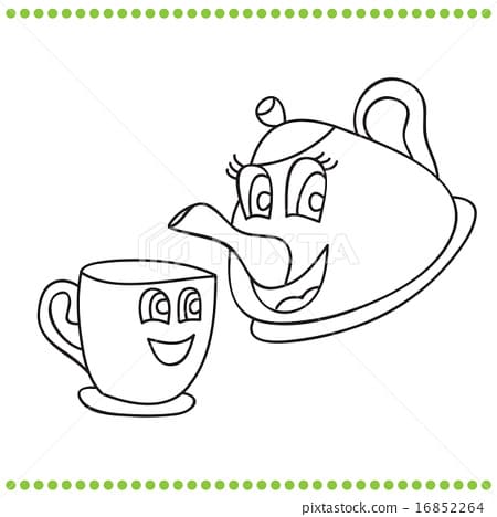 Free Printable Teapot Coloring Page