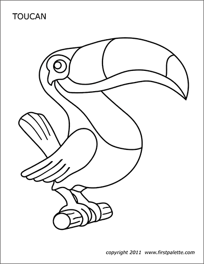 Free Printable Toucan For Kids Coloring Page