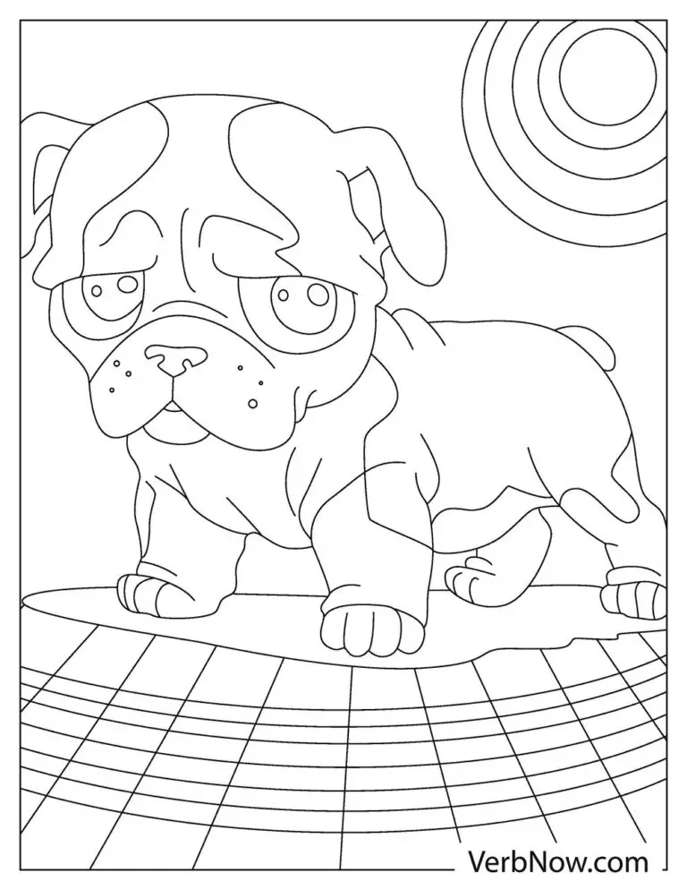 Free Puppy Dog Sad Coloring Page