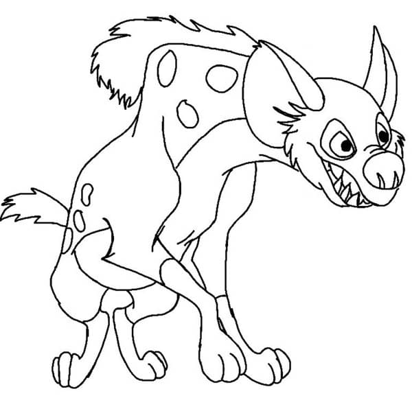 Funny Hyena Coloring Printable