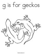 G Is For Geckos Coloring Page Coloring Page