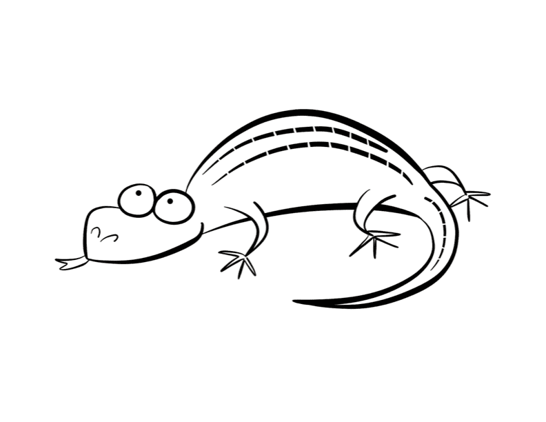 Gecko Free Coloring Page