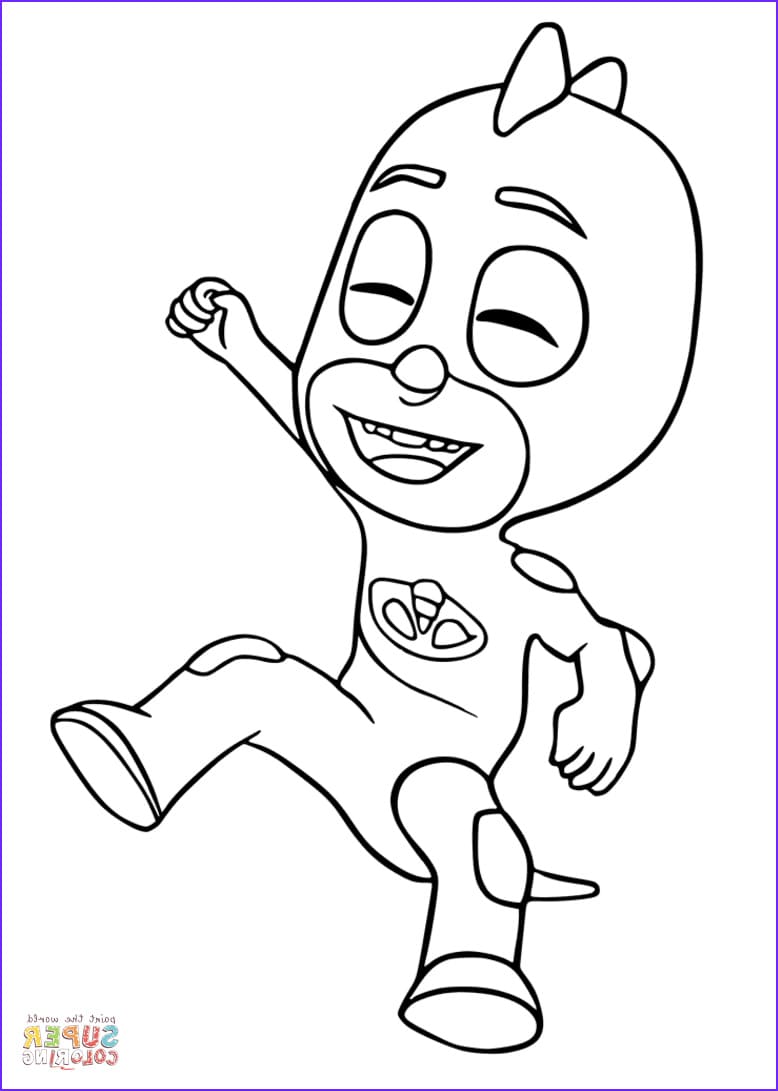 Gecko from PJ Masks Printable Coloring Page