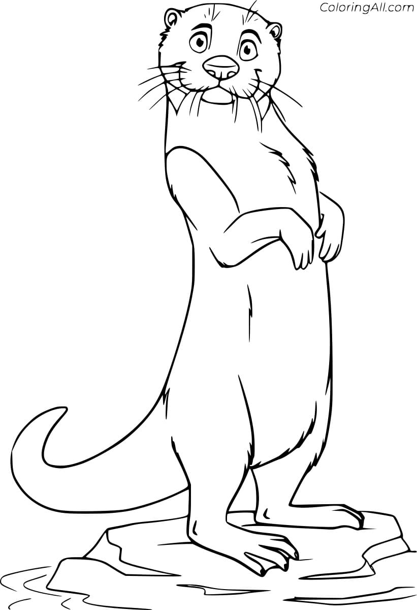 Giant Otter Free Printable Coloring Page