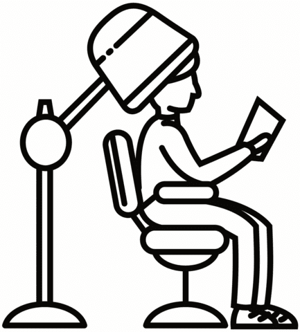 Hair Salon Free Coloring Page