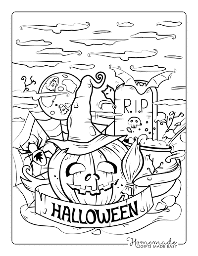 Halloween Pumpkin Coloring Page Coloring Page