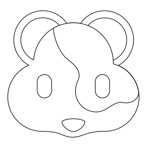 Hampster Emoji Coloring To Print Coloring Page