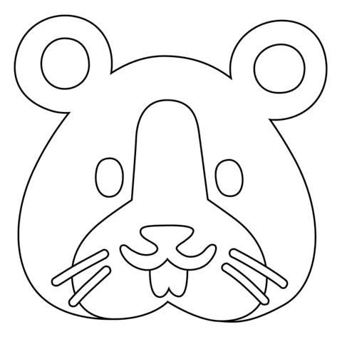 Hamster Emoji Coloring To Print