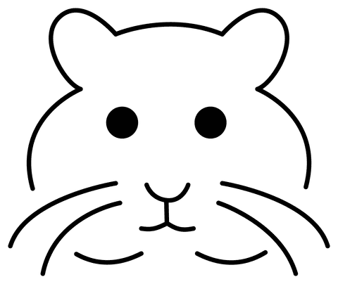 Hamster Emoji Cute Printable Coloring Page