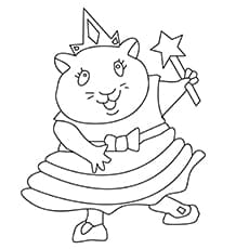 Hamster Fairy To Print Coloring Page