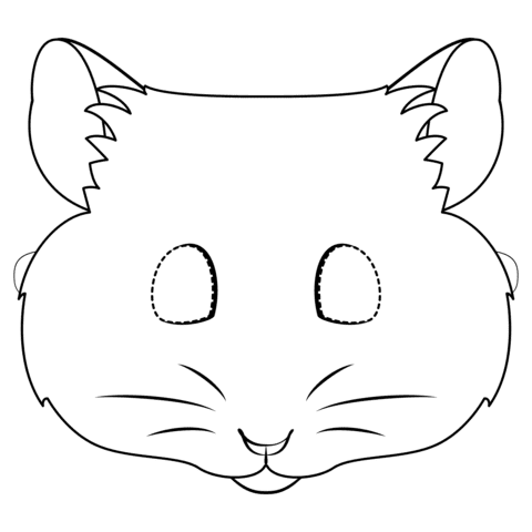 Hamster Free Coloring Page