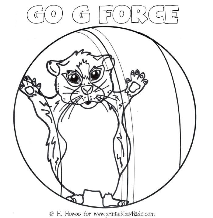 Hamster Picture Free Printable Coloring Page