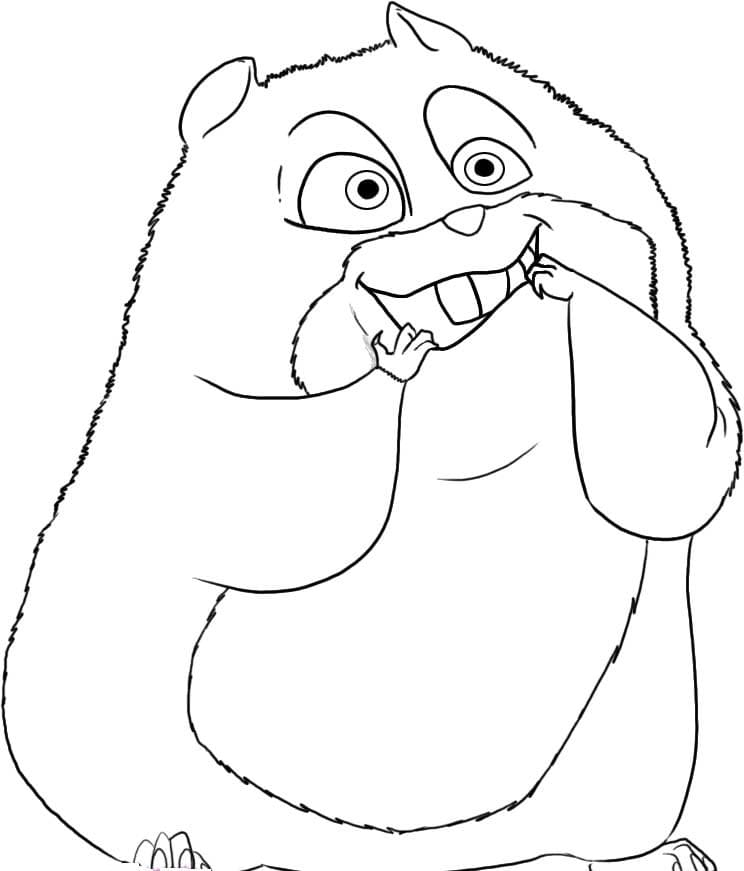 Hamster Pictures Free Printable Coloring Page