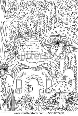 Hand Drawn Parrot Coloring Page