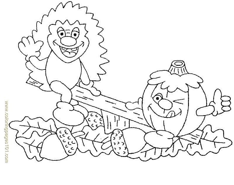 Hedgehog Free Image Coloring Page