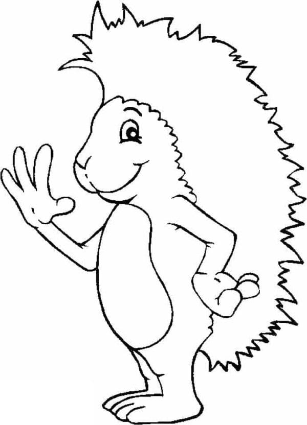 Hedgehog Picture Printable Free Coloring Page